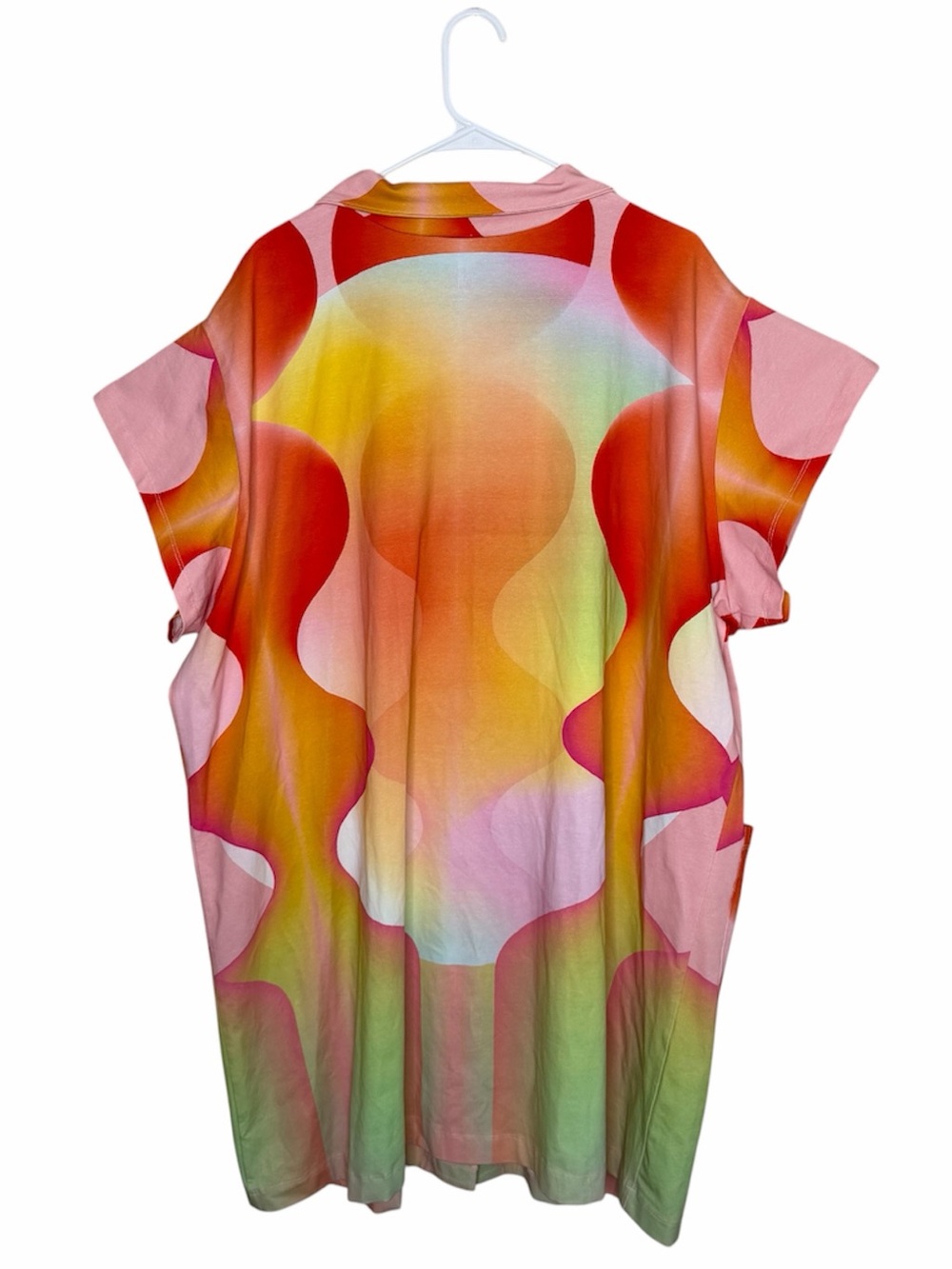 Tamara Malas Yasmine Shirt Dress Size 14/16 Rainbow Energy Button Up Pockets - Picture 4 of 10